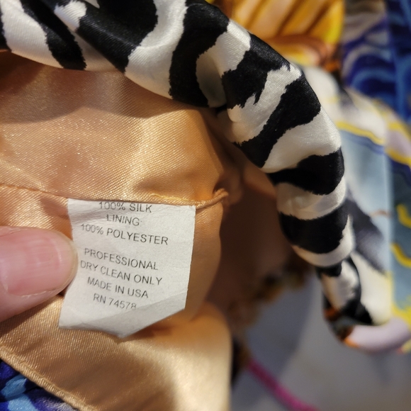 🔥Vintage Multi print Mini Dress Sz 8 -running small fit size 6 - Picture 5 of 9